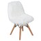 Shaggy Faux Fur White Accent Chair - Shag Style Kids Chair for Ages 5-7 - Kids Playroom Chair